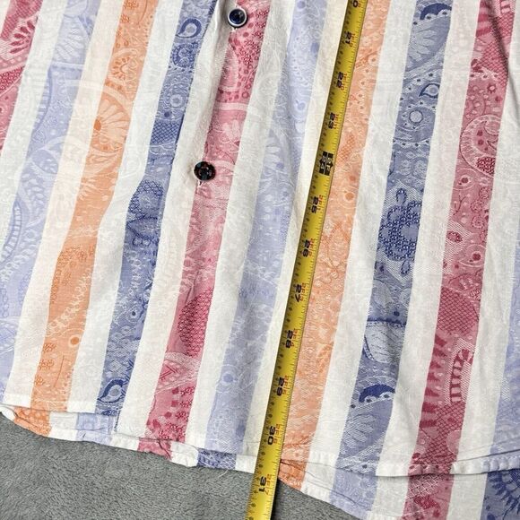 Luchiano Visconti Sz XL Men's Multi-Color Abstract Cotton Long Sleeve Shirt NICE - Picture 13 of 16